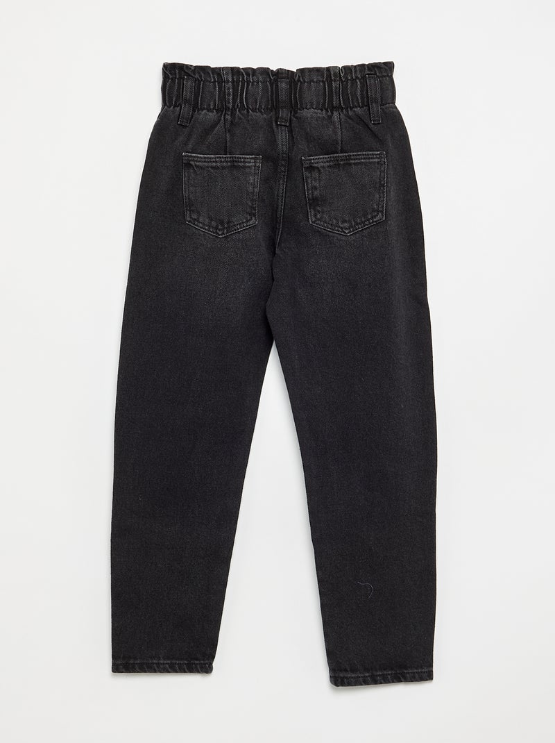 Paperbagjeans Zwart - Kiabi