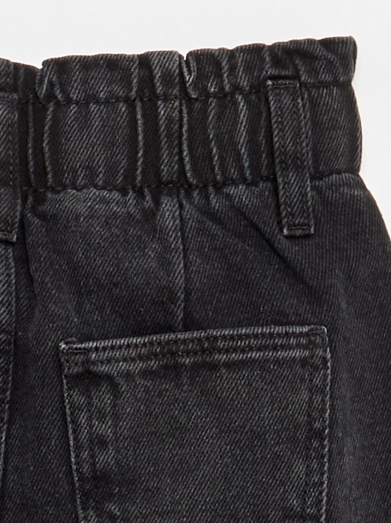 Paperbagjeans Zwart - Kiabi