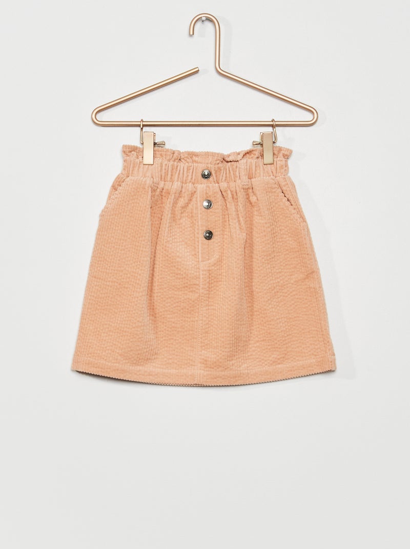 Paperbagrok van velours ROSE - Kiabi