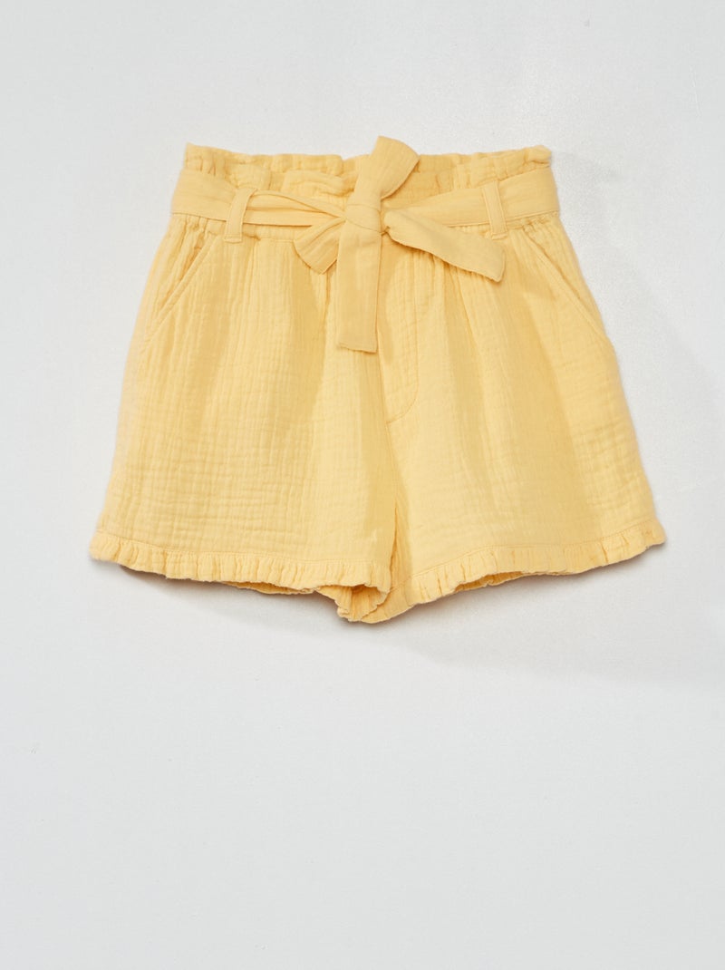 Paperbagshort GEEL - Kiabi
