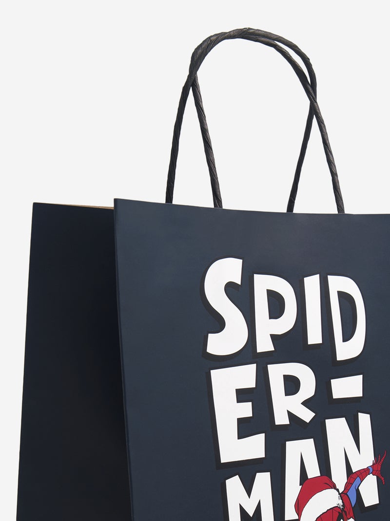 Papieren cadeautas 'Spider-Man' 'Marvel' - Formaat L - Kerst Blauw - Kiabi
