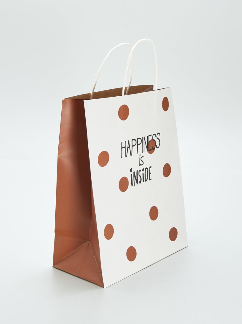 Papieren cadeautasje WIT - Kiabi