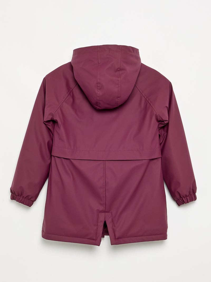 Parka gevoerd met imitatiebont Paars - Kiabi
