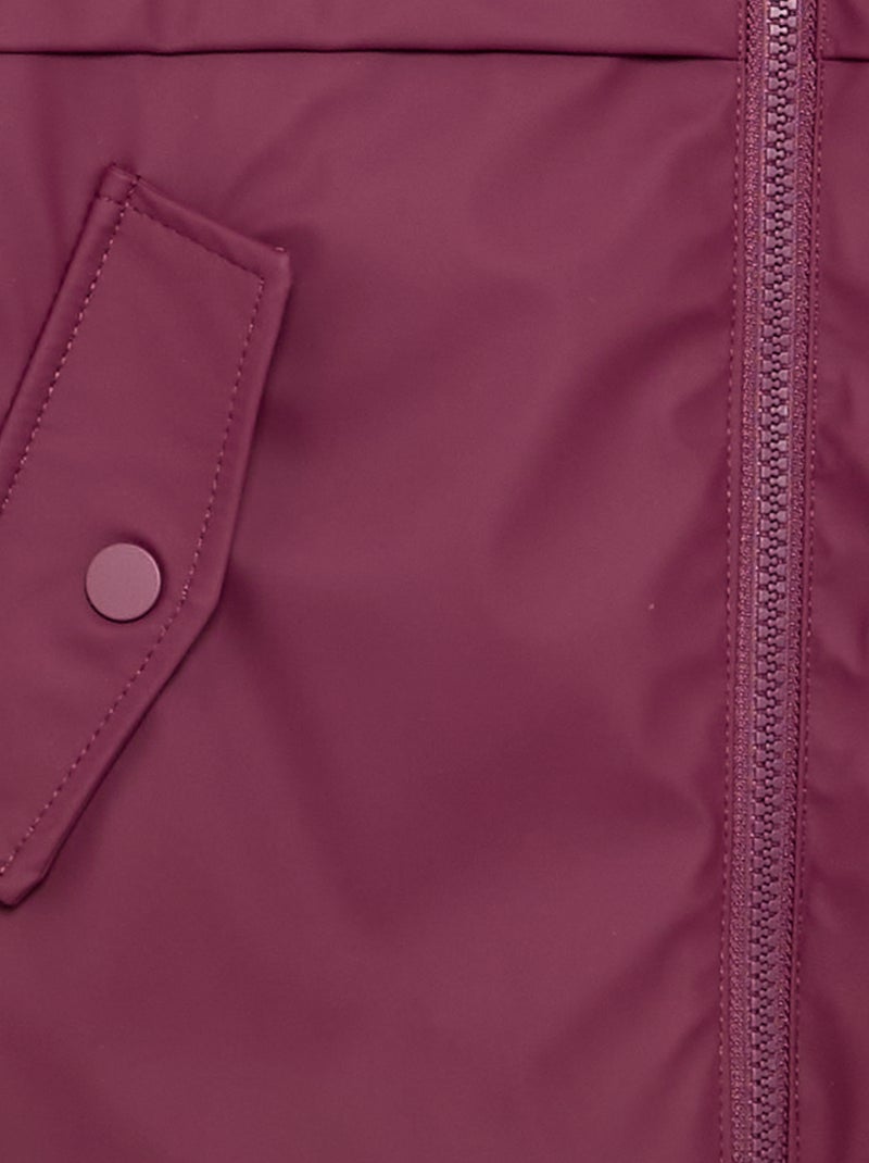 Parka gevoerd met imitatiebont Paars - Kiabi