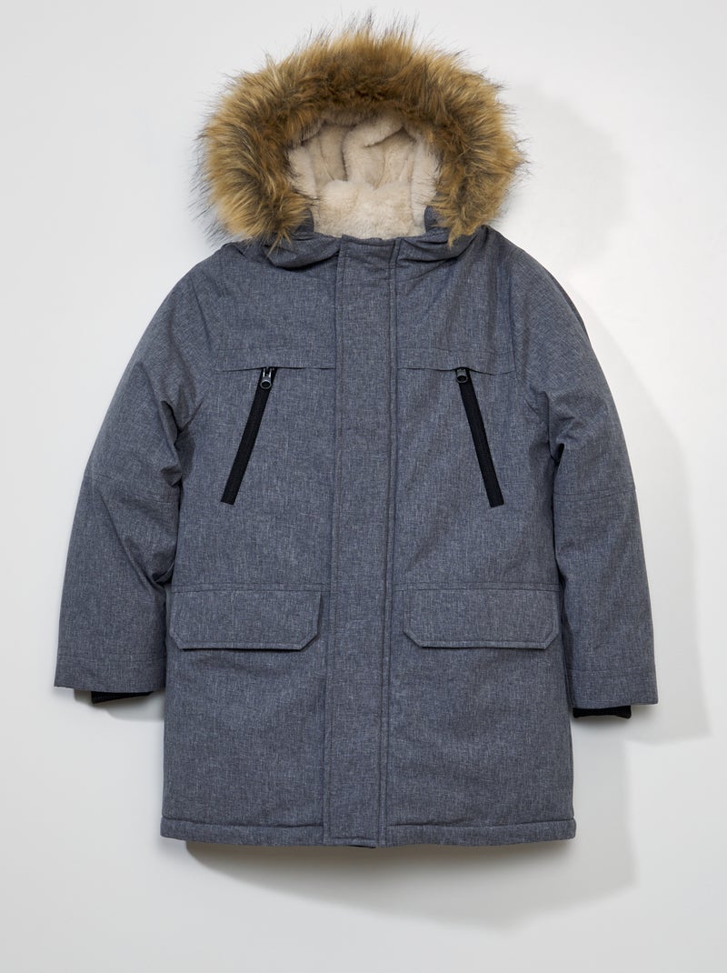 Parka met capuchon - Altijd superwarm Grijs - Kiabi