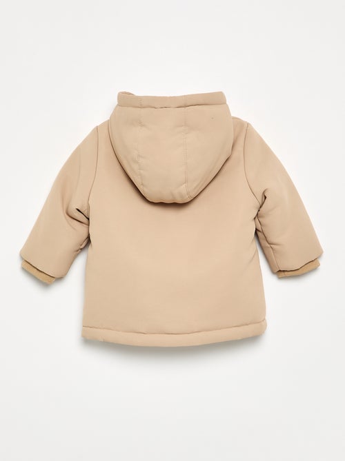 Parka met capuchon en schapenvachtvoering - Kiabi