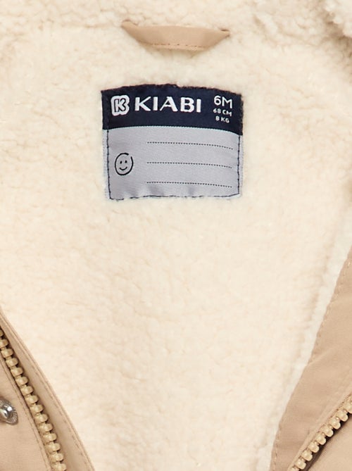 Parka met capuchon en schapenvachtvoering - Kiabi