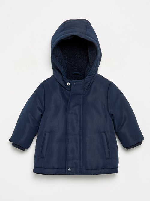 Parka met capuchon en schapenvachtvoering - Kiabi
