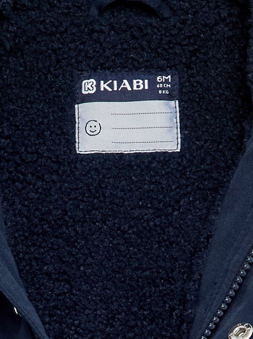 Parka met capuchon en schapenvachtvoering - Kiabi