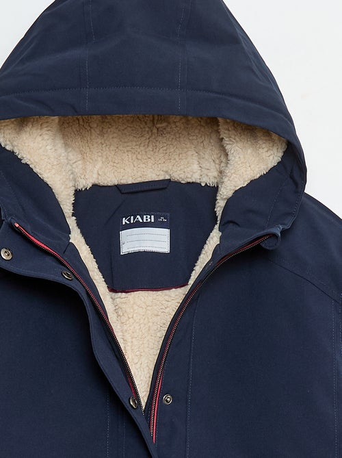 Parka met capuchon en voering met schapenvachteffect - Kiabi
