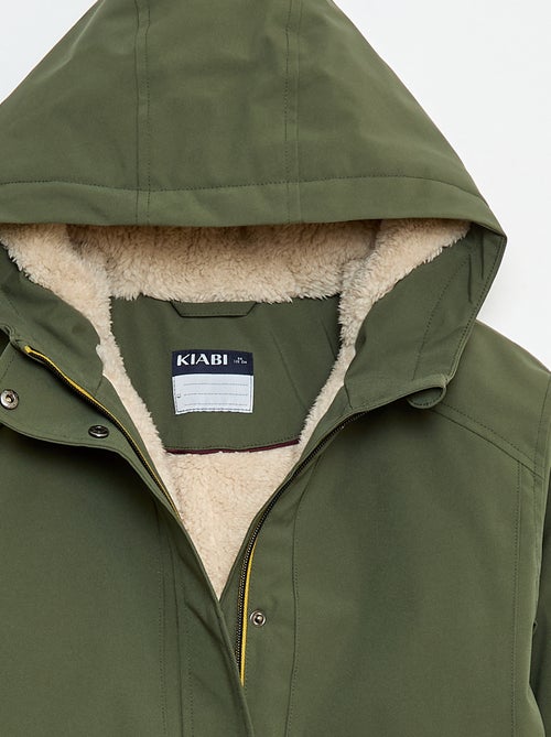 Parka met capuchon en voering met schapenvachteffect - Kiabi