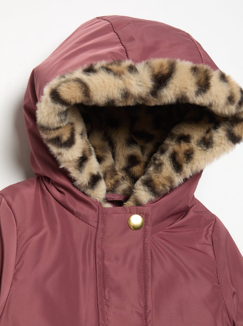 Parka met capuchon en voering van imitatiebont Rose - Kiabi