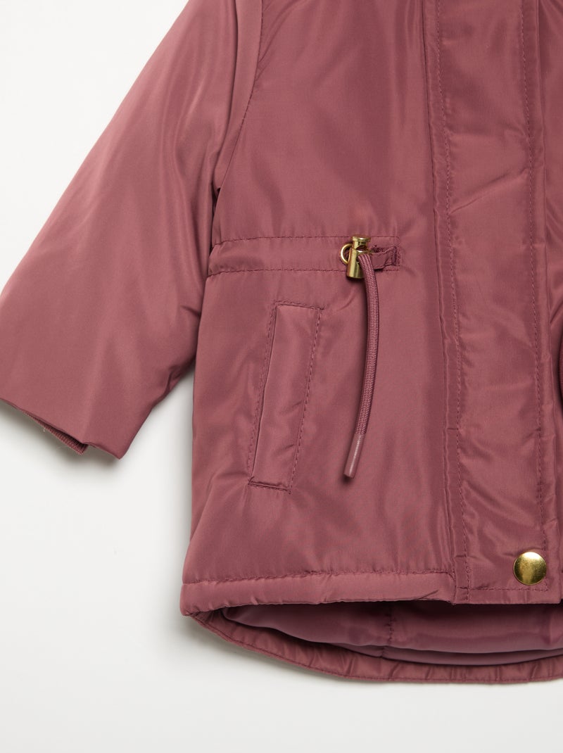 Parka met capuchon en voering van imitatiebont Rose - Kiabi