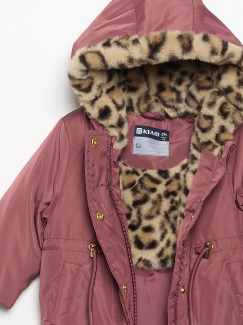 Parka met capuchon en voering van imitatiebont - Kiabi