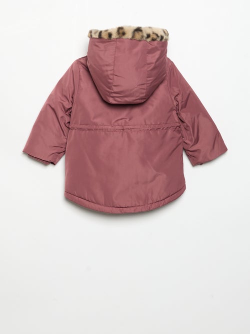 Parka met capuchon en voering van imitatiebont - Kiabi