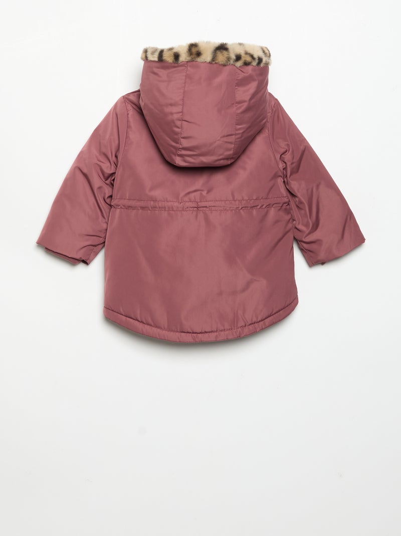 Parka met capuchon en voering van imitatiebont Rose - Kiabi