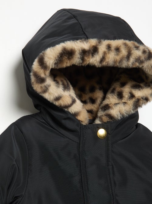 Parka met capuchon en voering van imitatiebont - Kiabi