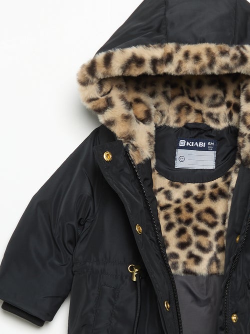 Parka met capuchon en voering van imitatiebont - Kiabi