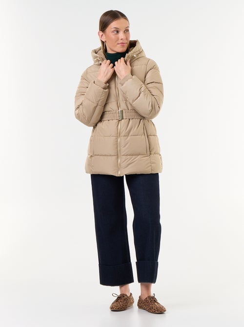 Parka met capuchon gevoerd met imitatiebont - Kiabi