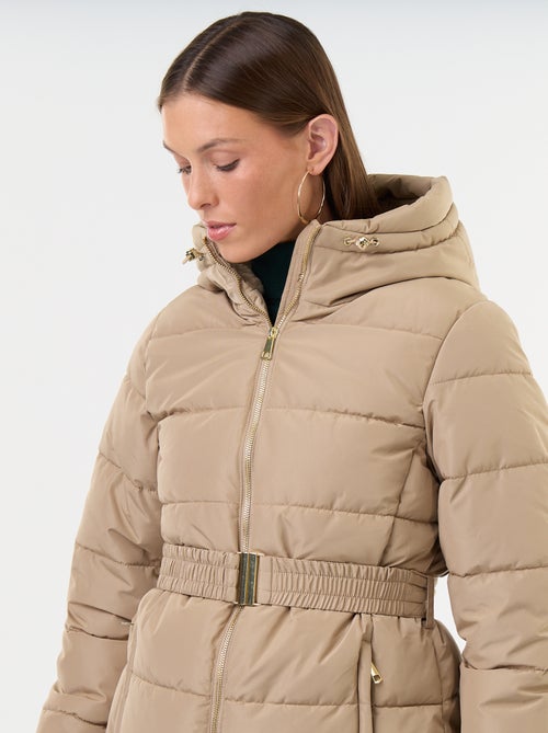 Parka met capuchon gevoerd met imitatiebont - Kiabi