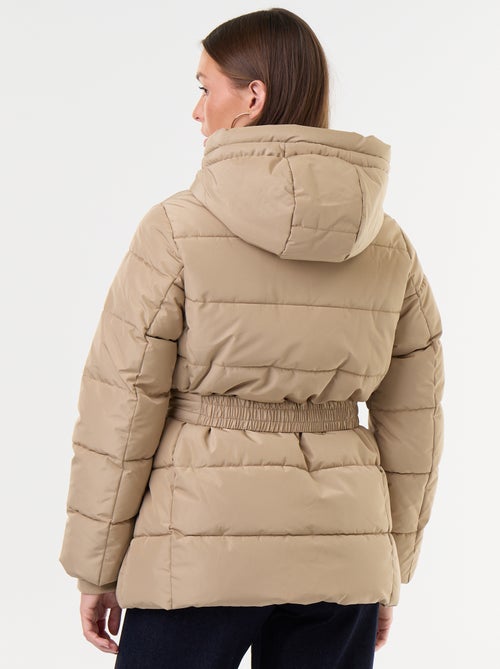 Parka met capuchon gevoerd met imitatiebont - Kiabi