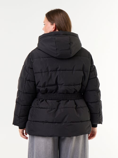 Parka met capuchon gevoerd met imitatiebont - Kiabi