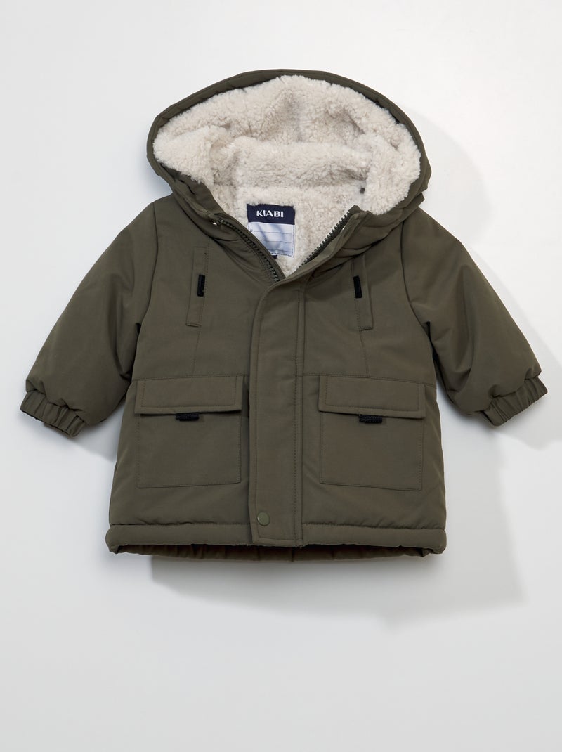 Parka met capuchon KAKI - Kiabi