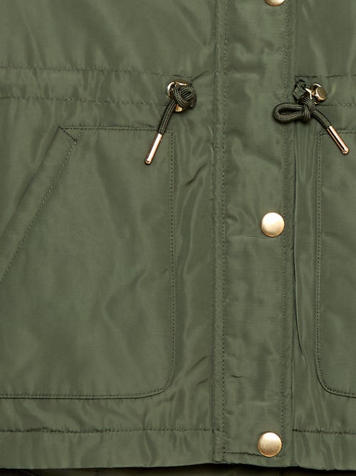 Parka met capuchon met voering van imitatiebont - Kiabi