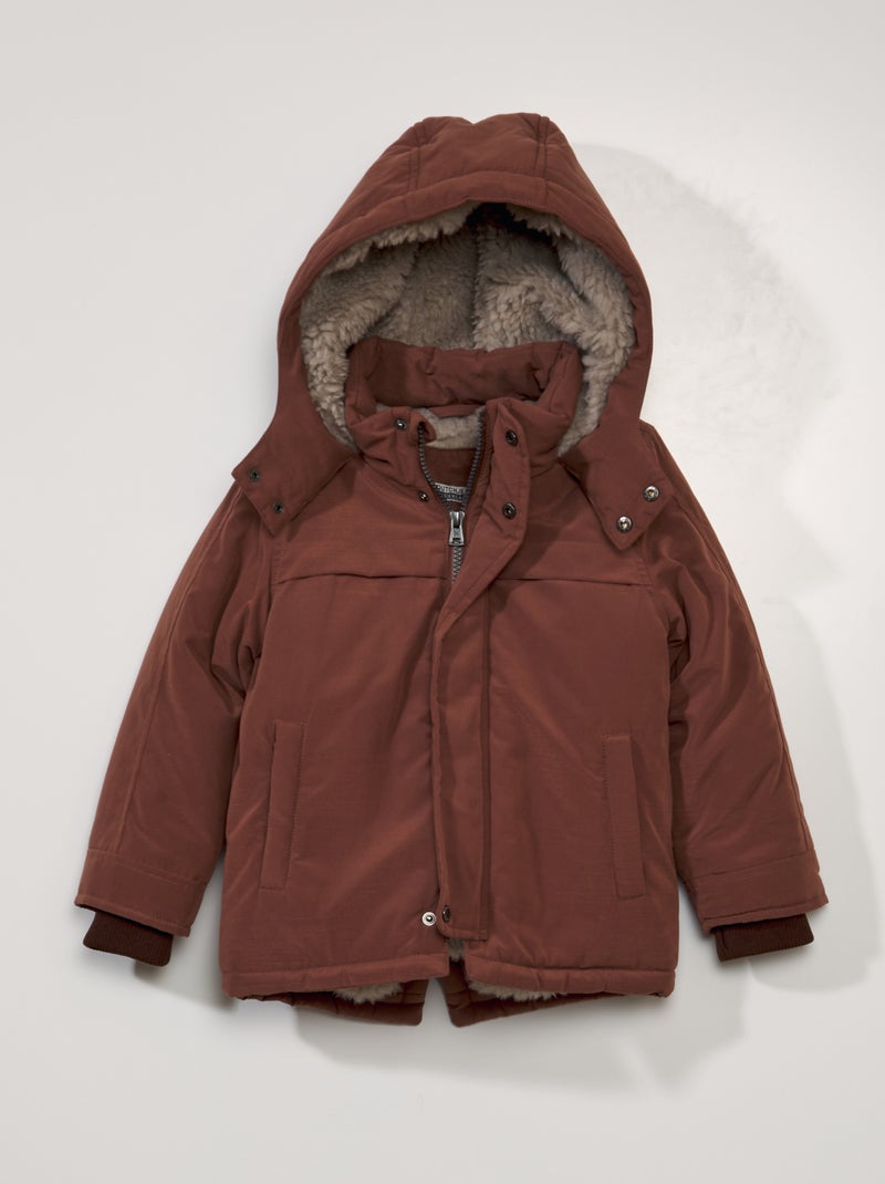 Parka met capuchon ORANJE - Kiabi