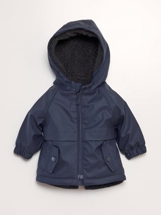 Parka met capuchon van sherpa