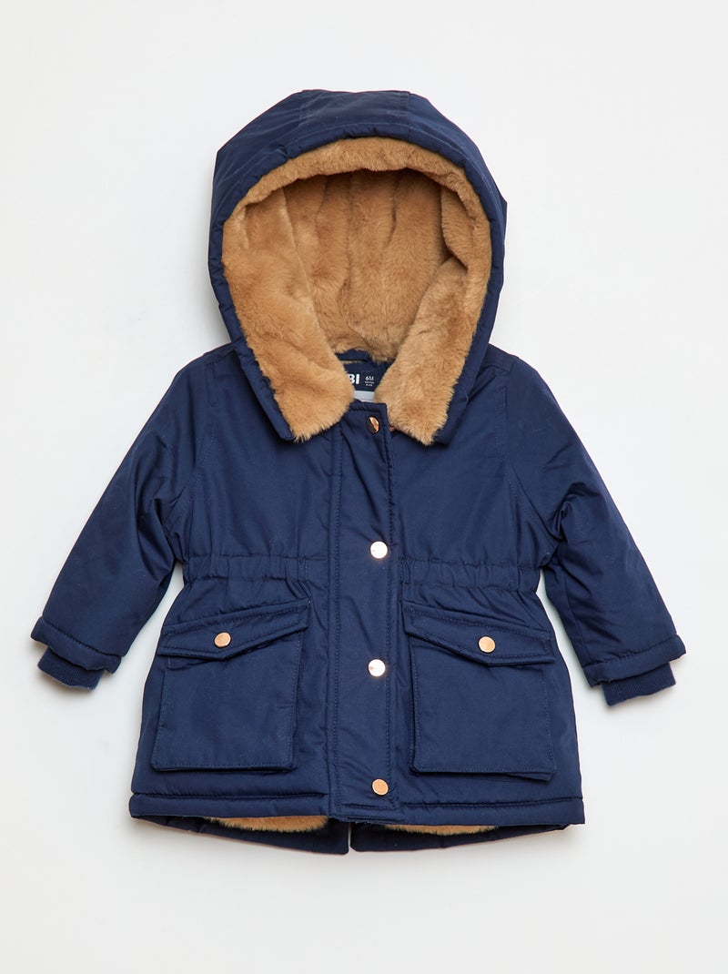 Parka met capuchon Zwart - Kiabi