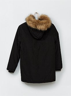 Parka met kap van imitatiebont - Kiabi