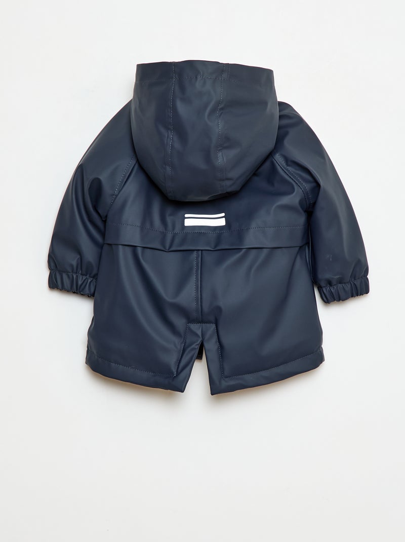 Parka met voering van imitatieschapenvacht Blauw - Kiabi