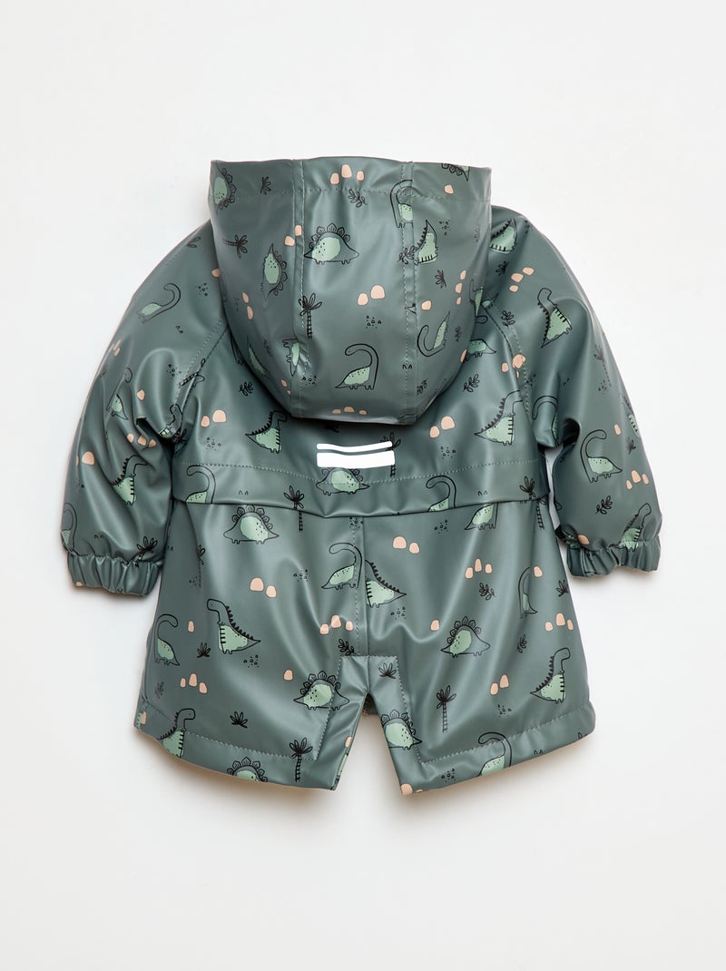 Parka met voering van imitatieschapenvacht Groen - Kiabi