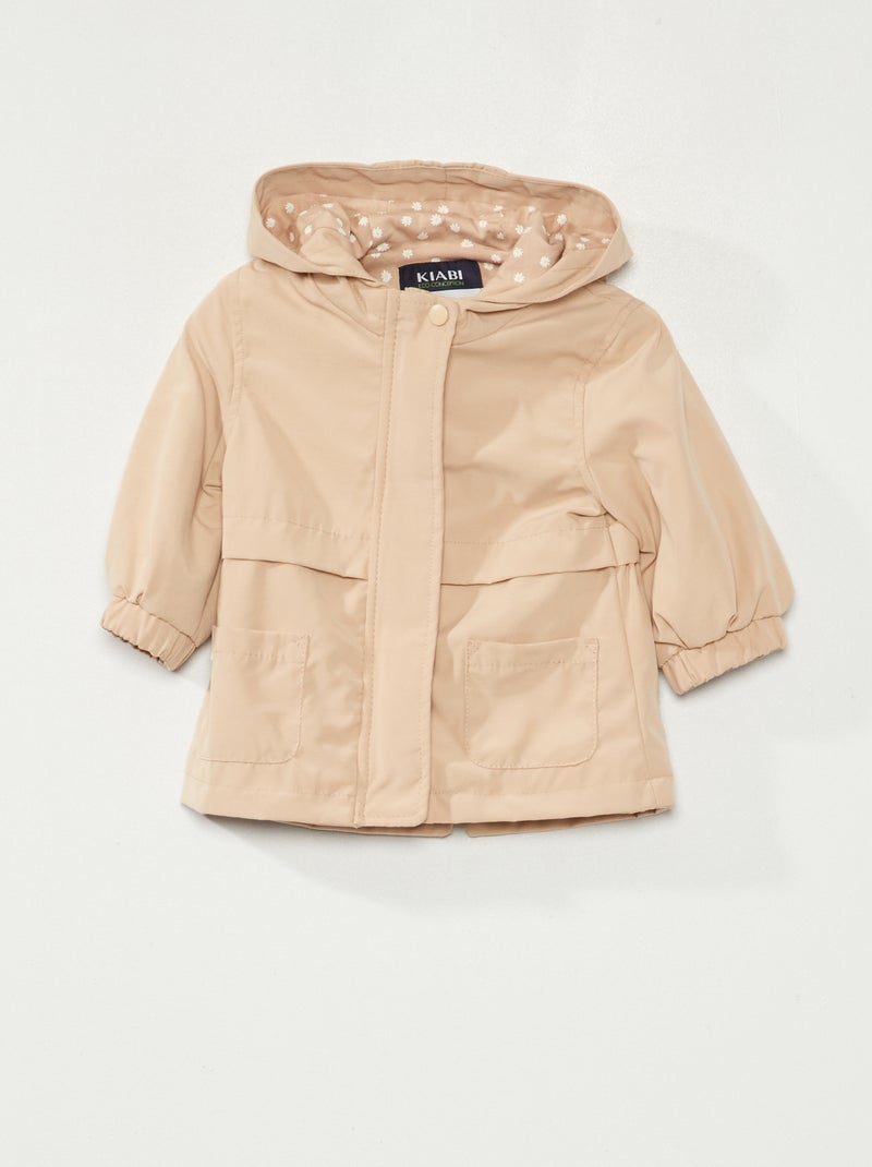 Parka van microvezel met capuchon BIEGE - Kiabi