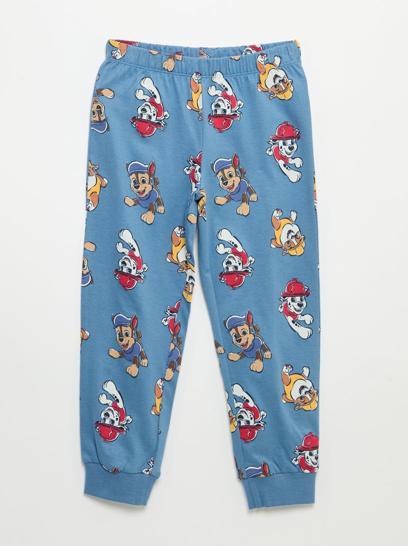 "Paw Patrol" pyjamaset T-shirt + lange broek - 2-delig Blauw - Kiabi