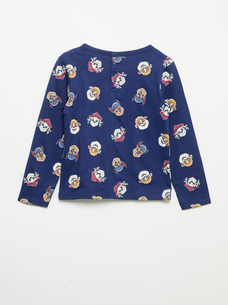 "Paw Patrol" pyjamaset T-shirt + lange broek - 2-delig Blauw - Kiabi