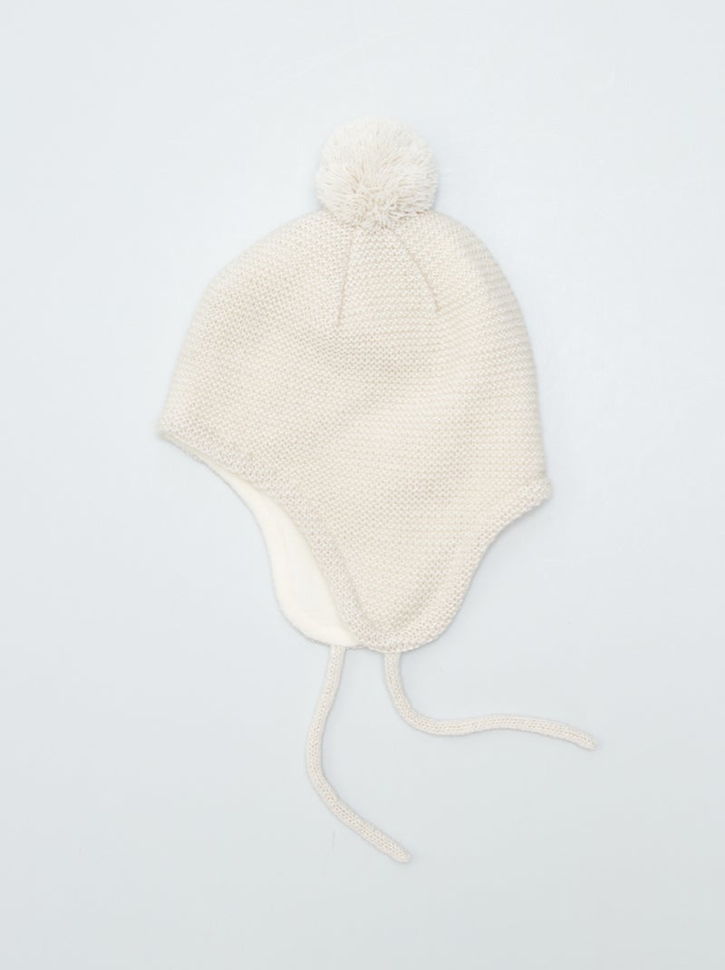 Peruaanse muts van tricot GRIJS - Kiabi