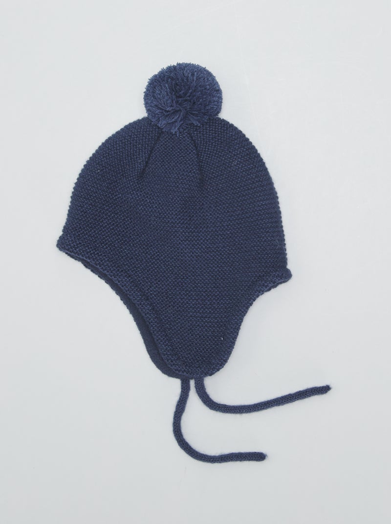 Peruaanse muts van tricot ZWART - Kiabi