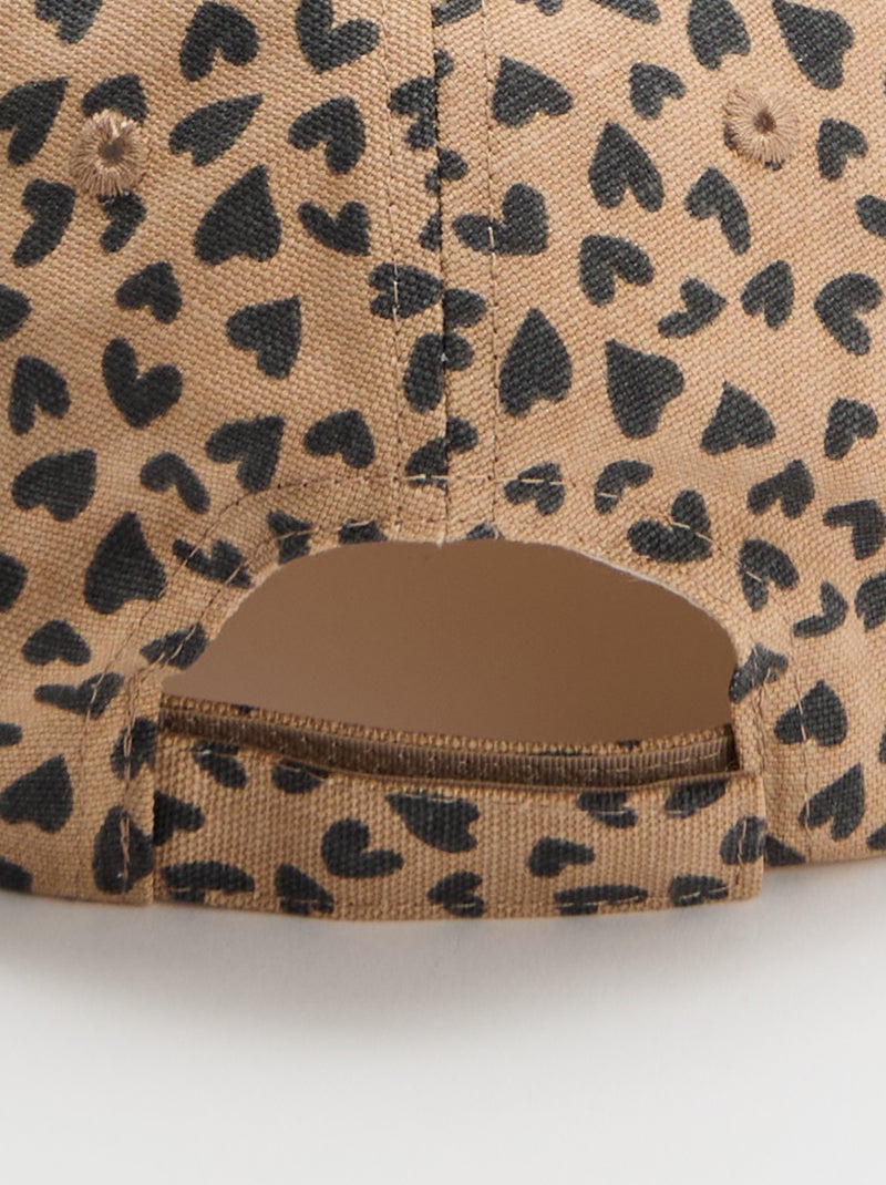 Pet in baseballstijl met luipaardprint Biege - Kiabi