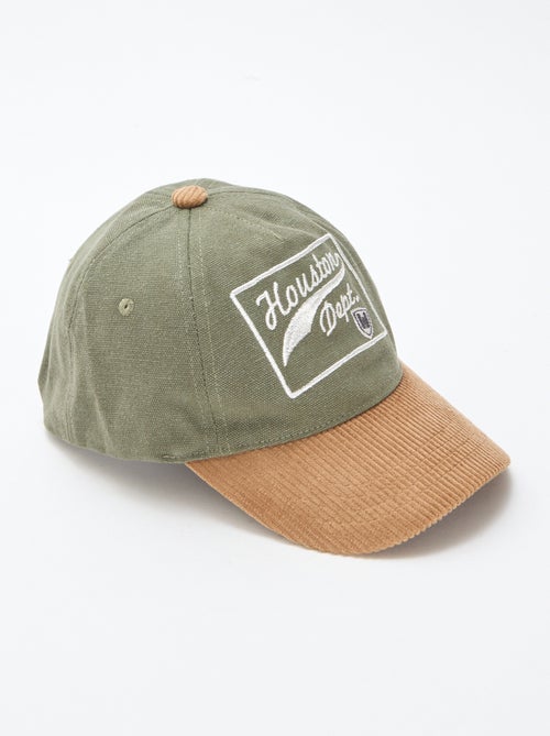 Pet met klep van ribstof - Kiabi