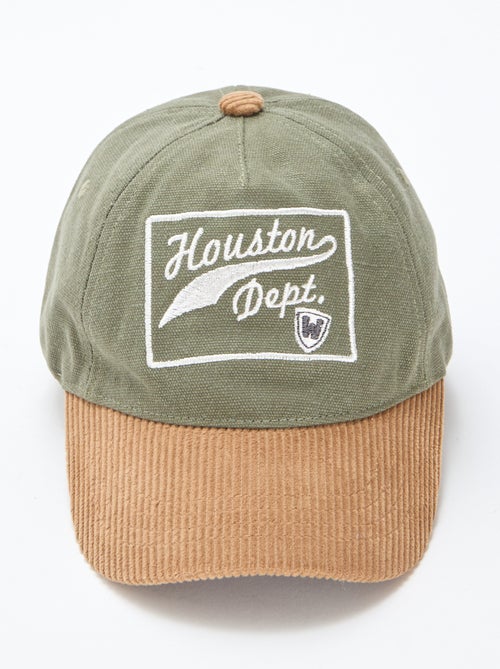 Pet met klep van ribstof - Kiabi