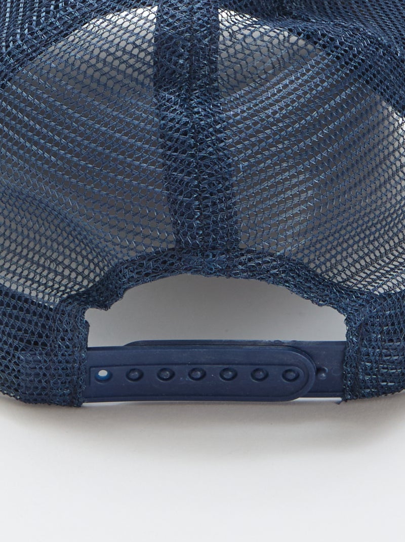 Pet met mesh en borduursel aan de voorkant Blauw - Kiabi