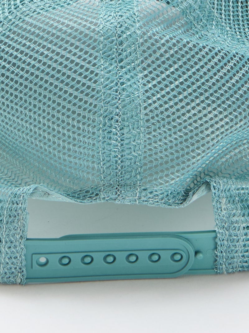 Pet met mesh en borduursel aan de voorkant Blauw - Kiabi