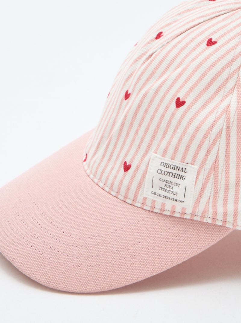 Pet met motief, verstelbaar met klittenband Rose - Kiabi