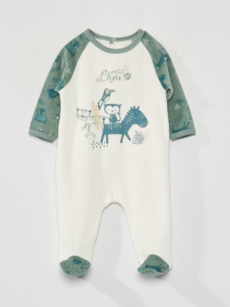 Petit Beguin - Slaappakje van velours blauw - Kiabi