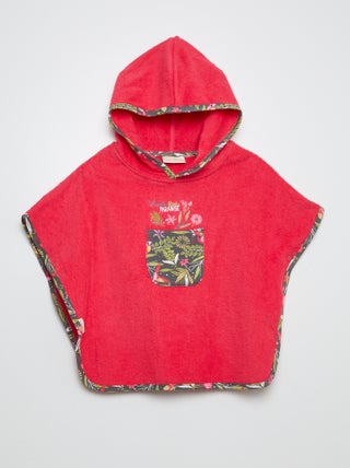 'Petit Béguin'-badcape met capuchon en print