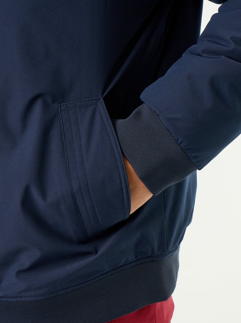 Pilotenjas met geribde kraag Blauw - Kiabi
