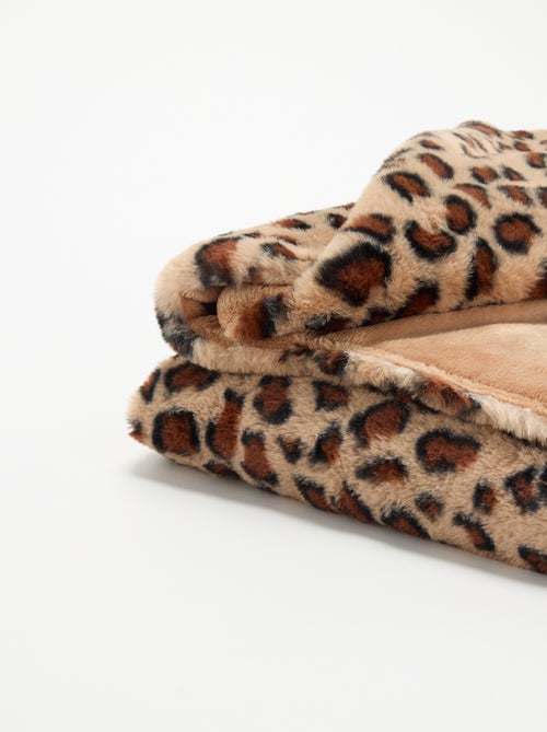 Plaid met luipaardprint - Kiabi Plaid met luipaardprint - Kiabi