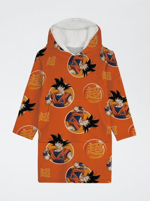 Plaid poncho 'Dragon ball Z' voor kinderen met fleece capuchon - Kiabi